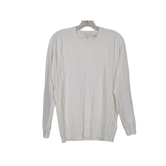 Ted‎ Baker long sleeved white/ivory Croc Textured sweater sz 2 - Picture 1 of 12